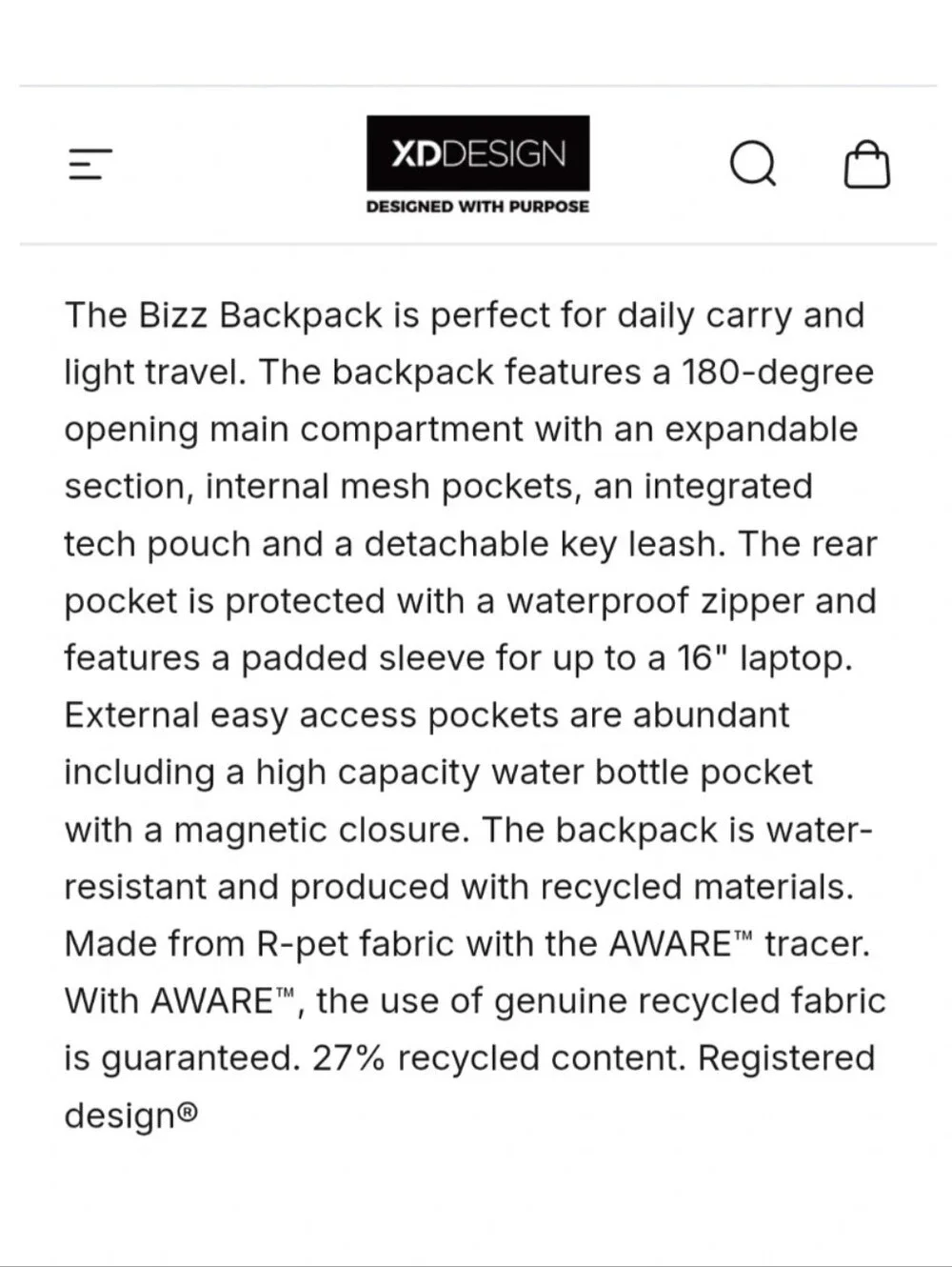 XD Design Bobby Bizz Backpack (Bitdefender Graphic) - Teal